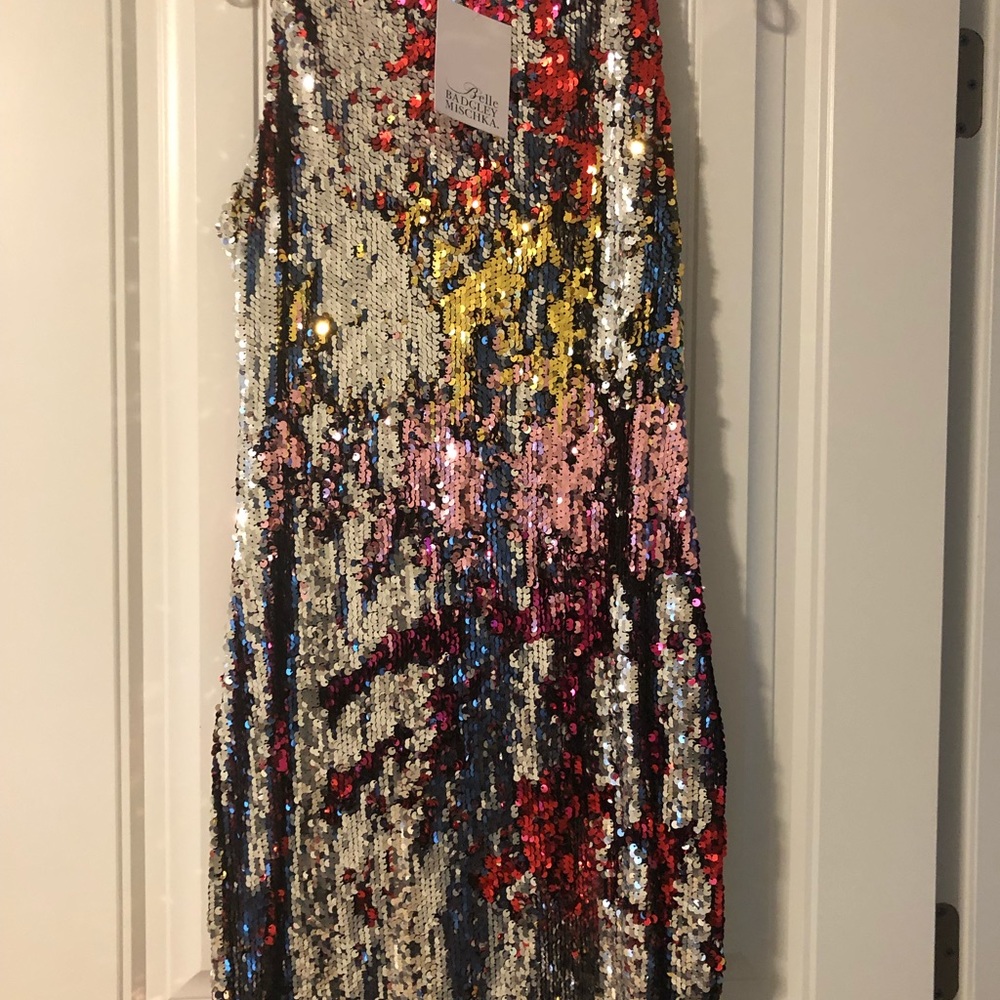 elle Badgley Mischka Sleeveless Changeable Sequin Cocktail Dress Size 8